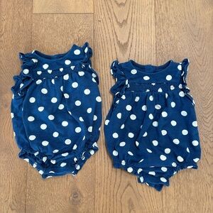 Twin girls cute rompers